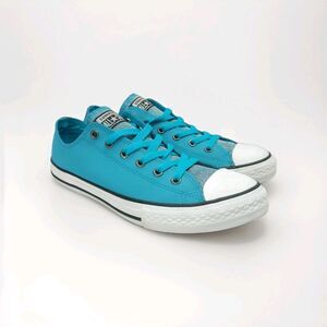 Converse Chuck Taylor All Star Low Junior Size 5 Blue Leather Glitter 662329C